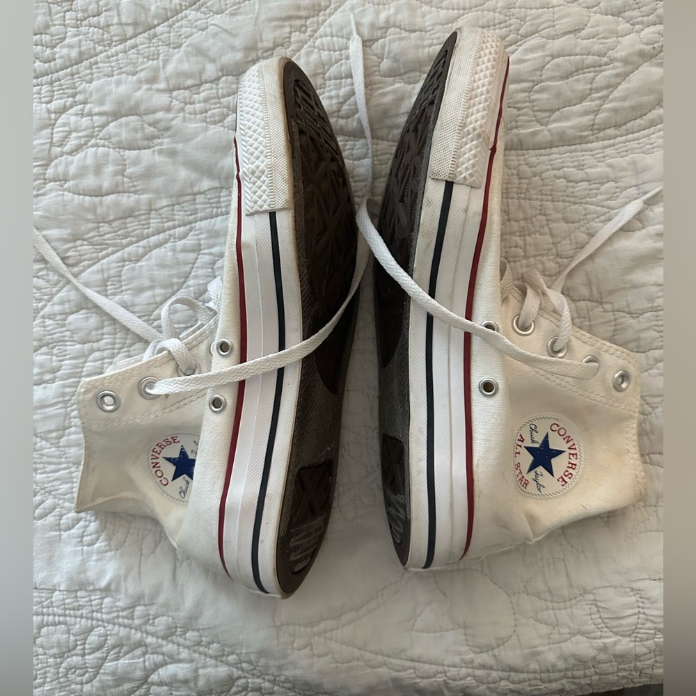 Converse White High-Top Sneakers